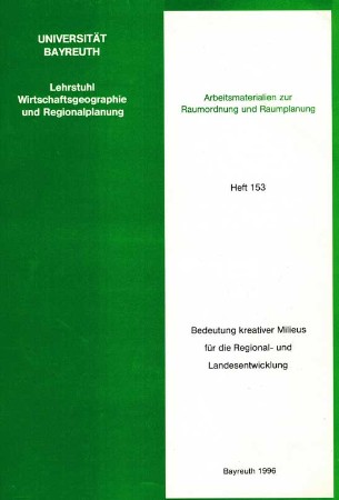 Seminare Regionalpolitik mit dem Lehrstuhl Wirtschaftsgeographie und Regionalplanung der Universität Bayreuth